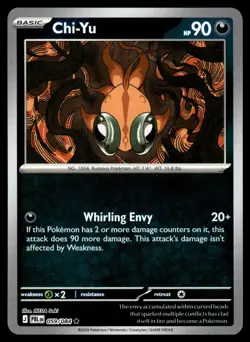 Chi-Yu 059/084 Rare Pitch Black Pokemon Reverse Holo Near Mint - Image 1