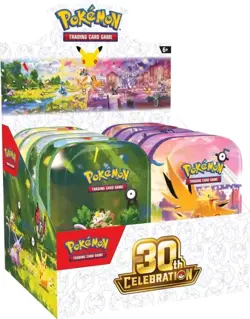 PRESALE Pokemon 30th Anniversary Mini Tin Display Factory Sealed (10 Mini Tins) - Image 1