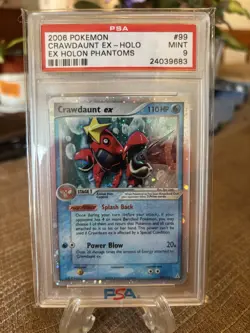 2006 Pokemon EX Holon Phantoms Crawdaunt EX Holo #99 PSA 9 Mint - Image 1