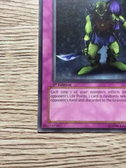 Yu-Gi-Oh Robbin’ Goblin 1st Edition MRD-135 Rare Near Mint - Image 2