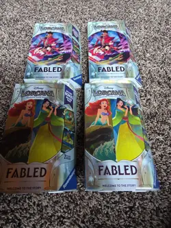 LOR Lorcana: Fabled Starter Decks [Set of 4] Emerald & Ruby Amber & Sapphire - Image 1