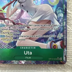 Uta (Alternate Art) OP13-023 Carrying On His Will Foil - Image 5