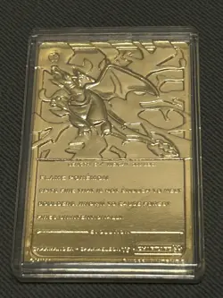 Pokemon Charizard Gold Card 1999 Burger King 23 karat gold plated. - Image 3