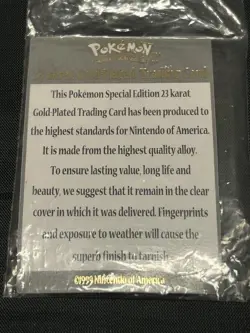 Pokemon Charizard Gold Card 1999 Burger King 23 karat gold plated. - Image 5