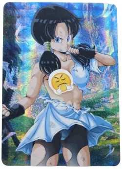 Carte Dragon Ball Videl Sexy Waifu Card Fan Art Prism DBZ Carddass - Image 1
