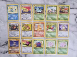 Vintage Pokemon 1st Edition Jungle x 15 Card Lot - Rare, Uncommons, Commons - Image 1