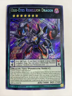 ODD-EYES REBELLION DRAGON MP16-EN078 1st Ed- Yugioh Trading Card Game YU-GI-OH! - Image 1