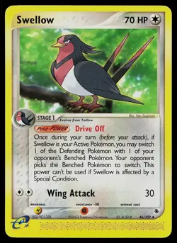 Pokemon Card Ruby & Sapphire Swellow 46/109 Uncommon - Image 1