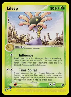 Pokemon Sandstorm 42/100 Lileep 42/100 Pokemon Card - Image 1