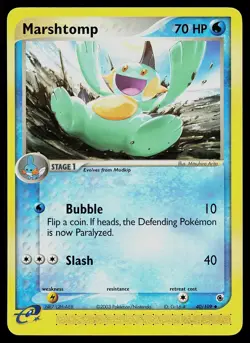 Pokemon Card Ruby & Sapphire Marshtomp 40/109 Uncommon - Image 1