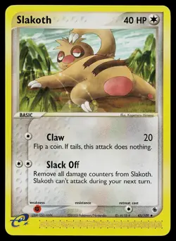 Pokemon Card Ruby & Sapphire Slakoth 45/109 Uncommon - Image 1