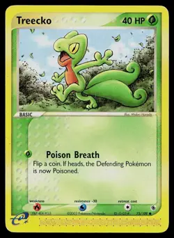 Pokemon Card Ruby & Sapphire Treecko 75/109 Common - Image 1