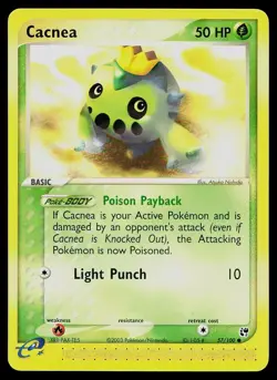 Pokemon Card Sandstorm Cacnea 57/100 Common - Image 1