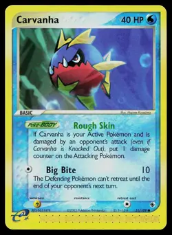 Pokemon Card Ruby & Sapphire Carvanha 51/109 Common - Image 1