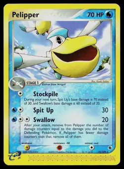 Pokemon Card Ruby & Sapphire Pelipper 19/109 Rare - Image 1