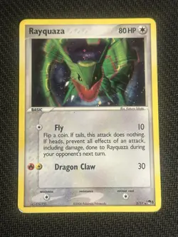 Pokemon TCG Rayquaza Holo Rare Card 3/17-LP - Image 1
