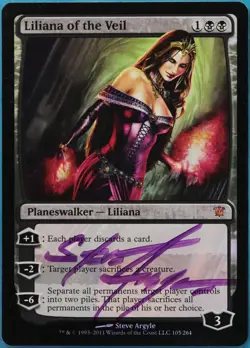 Liliana of the Veil FOIL Innistrad PLD Mythic Rare SIGNED CARD (521549) ABUGames - Image 1