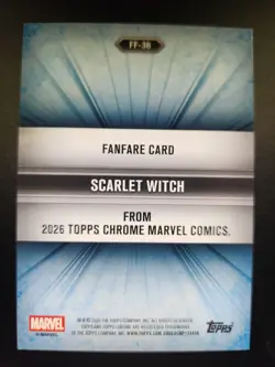 2026 TOPPS CHROME Marvel SCARLET WITCH FanFare Card FF-36 - Image 2