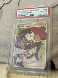 PSA 10 GEM MINT Jesse And James Full Art Trainer Card 68/68 Hidden Fates 👀 - Image 1