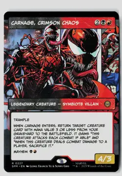 Carnage, Crimson Chaos (Borderless) 227 Marvel's Spider-Man MTG NM - Image 1