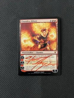 Chandra Ablaze Zendikar signed by artist Steve Argyle! - Image 1