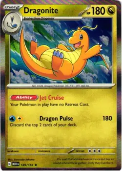 Dragonite 149/165 Rare 151 Pokemon Holo Near Mint - Image 1