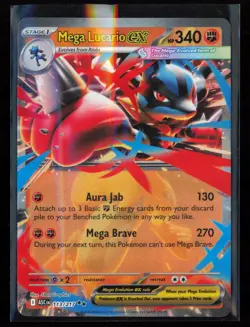 Mega Lucario ex 113/217 Double Rare Ascended Heroes Pokemon Holo Near Mint - Image 1