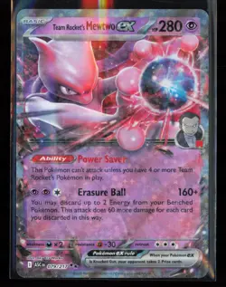Team Rocket's Mewtwo ex 079/217 Double Rare Ascended Heroes Pokemon Holo NM - Image 1