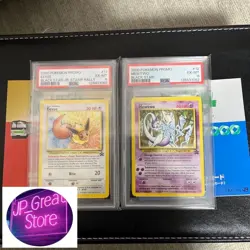 【PSA 6】Eevee Mewtwo Pokemon Japanese Black Star Stamp Rally 2000 #11 from Japan - Image 1