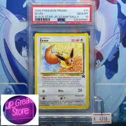 【PSA 10】Eevee Pokemon Card Japanese Black Star Jr. Stamp Rally 2000 #11 - Image 1