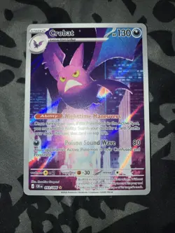 Pokemon TCG Illustration Rare Crobat Chaos Rising 093/086 - Image 1