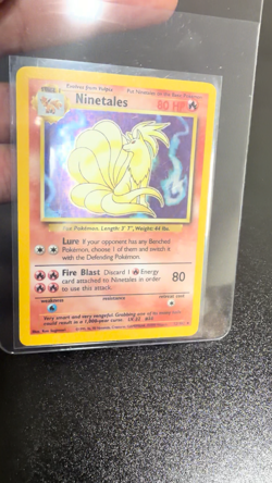 Pokemon Base Set Ninetales Holo 12/102 Rare Vintage WOTC 1999 LP - Image 2