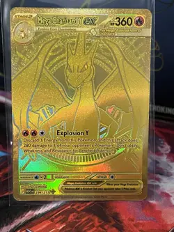 Pokemon TCG Mega Charizard Y EX 294/217 Gold Secret Rare Acended Heroes NM - Image 2