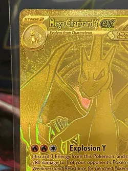 Pokemon TCG Mega Charizard Y EX 294/217 Gold Secret Rare Acended Heroes NM - Image 3