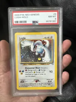 LUGIA - HOLO 9/111 2000 POKEMON NEO GENESIS #9 PSA 8 NM-MT - Image 1