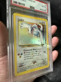 LUGIA - HOLO 9/111 2000 POKEMON NEO GENESIS #9 PSA 8 NM-MT - Image 3