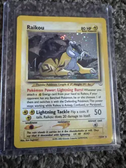 Pokemon TCG Raikou 13/64 Neo Revelation Holo LP - Image 1