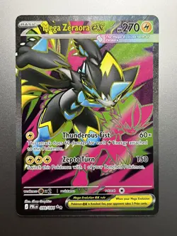 Pokemon - Mega Zeraora EX 098/084 Ultra Rare, ME: Pitch Black, Holo, Near Mint - Image 1