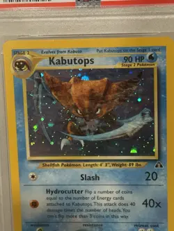 2001 Pokemon Neo Discovery Kabutops Holo Rare PSA 8 NM/MINT SWIRL - Image 3