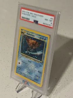 2001 Pokemon Neo Discovery Kabutops Holo Rare PSA 8 NM/MINT SWIRL - Image 5