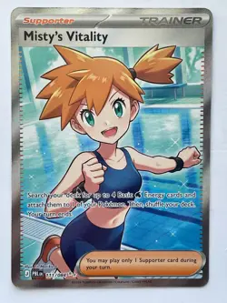 Misty's Vitality 111/084 Pokemon TCG Me05: Pitch Black Full Art Holo - Image 1
