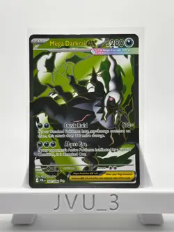 POKEMON TCG PITCH BLACK MEGA DARKRAI EX 101/084 ULTRA RARE PACK FRESH SEE PICs - Image 1