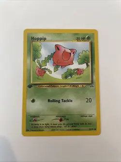 Hoppip 55/75 Near Mint Pokemon Card Neo Discovery 1st Edition - Image 1