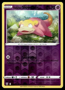 Galarian Slowpoke 054/163 Common Battle Styles Pokemon Reverse Holo Near Mint - Image 1