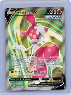 Medicham V 185/203 Ultra Rare Evolving Skies Pokemon Holo Near Mint - Image 1