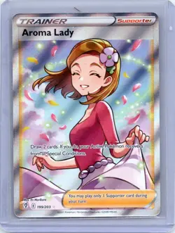 Aroma Lady 199/203 Ultra Rare Evolving Skies Pokemon Holo Near Mint - Image 1