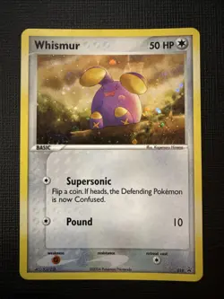 Pokemon Whismur #019 2004 Nintendo Black Star Promo RARE Holo - Image 1