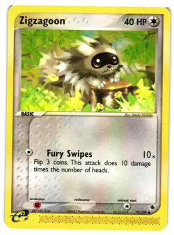 Pokemon TCG Zigzagoon 79/109 Ruby and Sapphire Regular VLP - Image 1