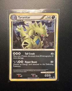 Pokemon TCG Tyranitar 26/95 Unleashed Cosmos Holo Rare English Stage 2 (2010) - Image 1