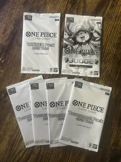 One piece TCG 2026 Vol 2 Winner And Judge Pack 7 + 4x Tournament Packs Sealed - Image 1